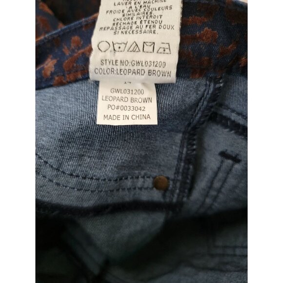 Joe's Jeans Girl's Ultra Slim THE JEGGING Velvet Leopard Print Pants Size 14 - Picture 7 of 8